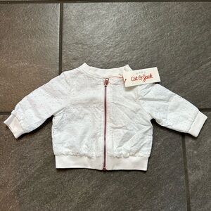 Cat & Jack Baby White Zip-Up Jacket